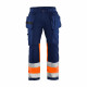 Pantalon artisan poches flottantes haute visibilité blaklader +stretch - Couleur au choix Bleu-marine-Orange