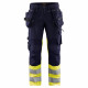 Pantalon de travail artisan x1900 haute visibilité blaklader +stretch - Couleur au choix Jaune-Bleu-marine