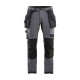 Pantalon artisan stretch 4D poches flottantes détachables 17201645 - Taille au choix Gris moyen-noir