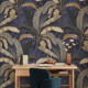 Papier peint Banane jungle tropicale foncé - BANANA VARIANTE BLUE++ 