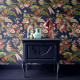 Papier peint chinois en bleu avec des oiseaux - CHINOISERIE++ 
