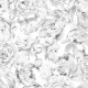 Papier peint pivoine noire et blanche - PEONIE++ 