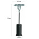 Parasol chauffant gaz 13kw gris radiateur de terrasse (connectique) 