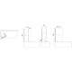 Pare-baignoire ancomalin, 2 volets pliables relevable et pivotant en verre securit transparent 5mm, profil silver 