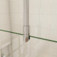 Paroi de douche à l'italienne en verre anticalcaire 8 mm avec barre de maintien au plafond - Dimensions au choix 