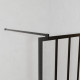 Paroi de douche 120x200 cm type verrière – Verre trempé 5mm et structure aluminium noir mat Aurlane - FAC506 