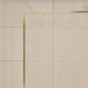 Paroi de douche 120x200cm - Verre feuilleté avec tissu doré - Encadrement Or Doré Brossé - COUTURE Aurlane - FAC1087 