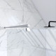 Paroi de douche 80x200cm verre transparent - Barre de fixation extensible et profil chrome - FREEDOM 2 CHROMED Aurlane - FAC437 