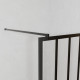 Paroi de douche 90x200 cm type verrières - Verre trempe et structure aluminium noir mat Aurlane - FAC504 