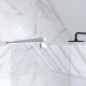 Paroi de douche 90x200cm verre transparent - Barre de fixation extensible et profil chrome - FREEDOM 2 CHROMED Aurlane - FAC438 