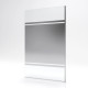 Paroi de douche a l’italienne 120x200cm avec bande effet miroir - Verre transparent 8m Aurlane - FAC243 