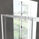 Paroi porte de douche coulissante blanc 140x185cm extensible - WHITY SLIDE 140 Aurlane - FAC497 