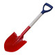 Pelle de bord rouge 21 cm manche pp 800mm sans marque 