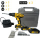 Perceuse visseuse 18v vitopower + 3 batteries lithium 2.0 ah mallette 18 accessoires 