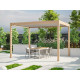 Pergola Bioclimatique 3x4m – ECLIPSE 12m²  Autoportée Lames orientables de 0 à 120° - Couleur au choix 