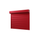 Porte de garage rouge pourpre à enroulement lames de 75mm - pose sous linteau intérieur - Dimension au choix 