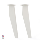 Lot de 2 pieds profilés DECO-GEM pour table basse en acier à visser Opale, H.39 cm Blanc