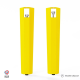 Lot de 2 pieds d'angle DECO-GEM pour table basse en acier Saphir, H.43 cm Jaune