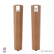 Lot de 2 pieds d'angle DECO-GEM pour table basse en acier Saphir, H.43 cm Marron
