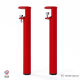 Lot de 2 pieds cylindriques DECO-GEM pour table basse en acier à vis-étau Topaze, H.43 cm Rouge