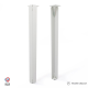 Lot de 2 pieds DECO-GEM pour table basse en acier Jaspe, H.71 cm Blanc