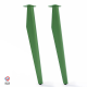 Lot de 2 pieds profilés DECO-GEM pour table basse en acier à visser Opale, H.71 cm Vert