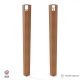 Lot de 2 pieds d'angle DECO-GEM pour table haute en acier Saphir, H.75 cm Marron