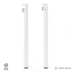 Lot de 2 pieds cylindriques DECO-GEM pour table basse en acier à vis-étau Topaze, H.75 cm Blanc