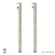 Lot de 2 pieds cylindriques DECO-GEM pour table basse en acier à vis-étau Topaze, H.75 cm Champagne