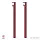 Lot de 2 pieds cylindriques DECO-GEM pour table basse en acier à vis-étau Topaze, H.75 cm Red brown