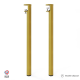 Lot de 2 pieds cylindriques DECO-GEM pour table basse en acier à vis-étau Topaze, H.90 cm Doré
