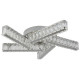 Plafonnier 12w clover, en chrome et cristal 