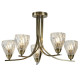 Plafonnier 5 ampoules ascona ii - Coloris au choix Laiton-antique
