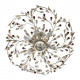 Plafonnier argenté flora 6 ampoules 26 cm 