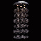 Plafonnier argenté megapolis 5 ampoules 77 cm 