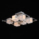 Plafonnier argenté megapolis 6 ampoules 20 cm 