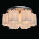 Plafonnier argenté megapolis 7 ampoules 20 cm 