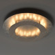 Plafonnier argenté techno 1 ampoule 8 cm 