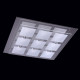 Plafonnier argenté techno 9 ampoules 7 cm 