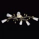 Plafonnier beige flora 6 ampoules 20 cm 