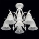 Plafonnier blanc country 5 ampoules 47 cm 