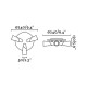 Plafonnier blanc lao 3 ampoules h15 cm 