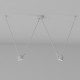 Plafonnier blanc techno 2 ampoules 65 cm 