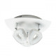 Plafonnier blanc techno 3 ampoules 16 cm 
