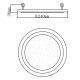 Plafonnier blanc techno   4 cm 