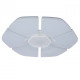 Plafonnier blanc techno   8 cm 