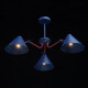 Plafonnier bleu loft 3 ampoules 40 cm 