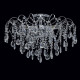 Plafonnier chromé crystal 6 ampoules 38 cm 