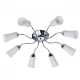 Plafonnier chromé megapolis 8 ampoules 16 cm 