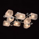 Plafonnier chromé megapolis 8 ampoules 17 cm 